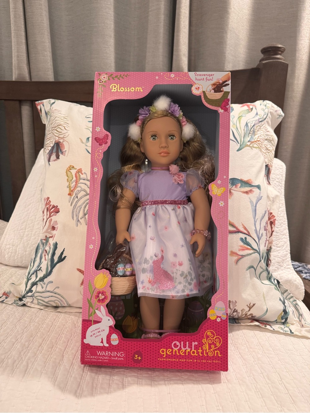 Blossom Our Generation Purple Dress Doll with Floral Headband